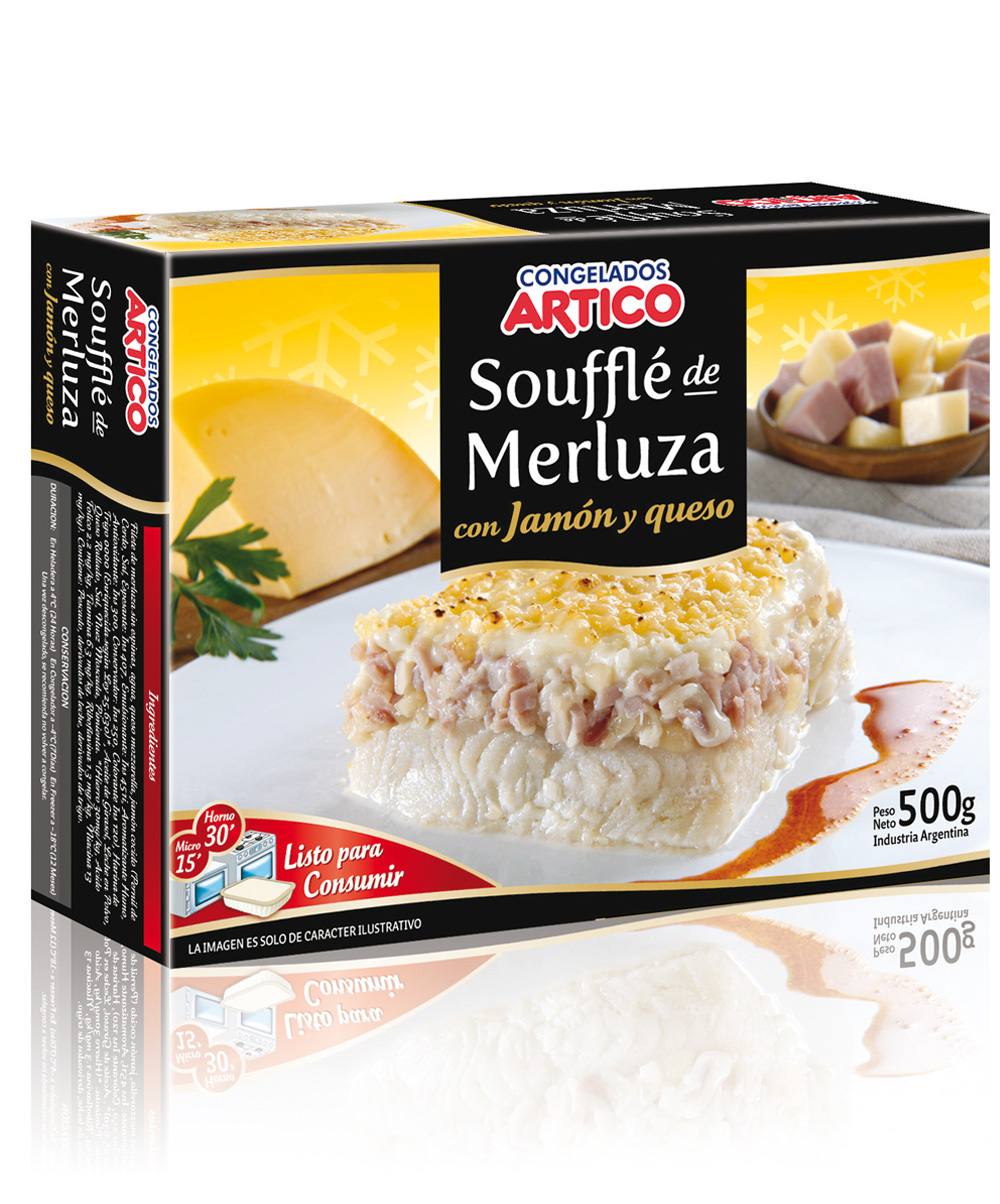 Soufflé de Merluza con Jamon y Queso Congelados artico